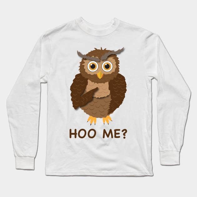 Funny Owl Long Sleeve T-Shirt by HillDesign